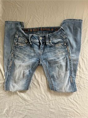 Rock Revival Celine Straight Jeans Women’s Size 26 Distressed Embellished